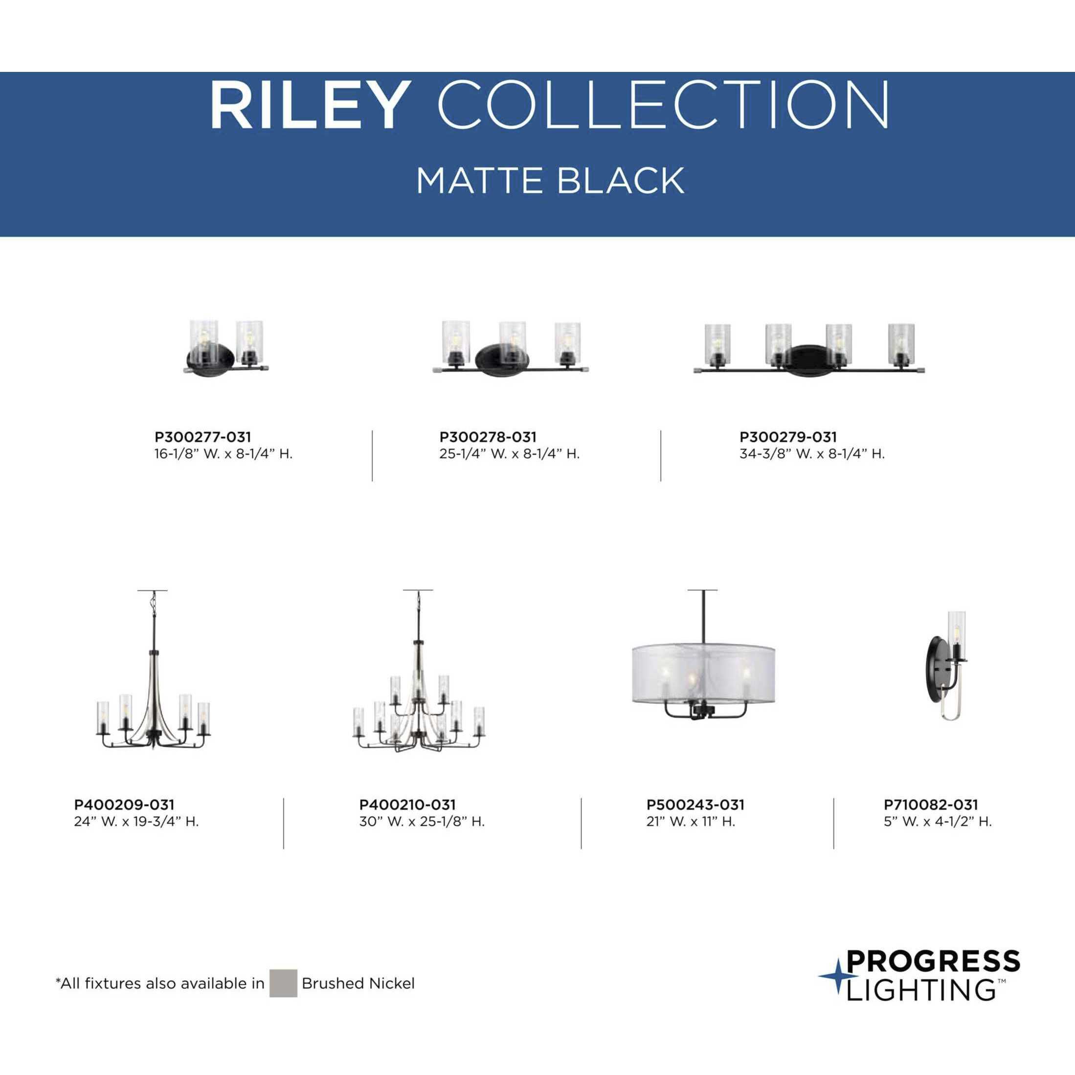 Riley 4 Light 34 inch Matte Black Bath Vanity Wall Light